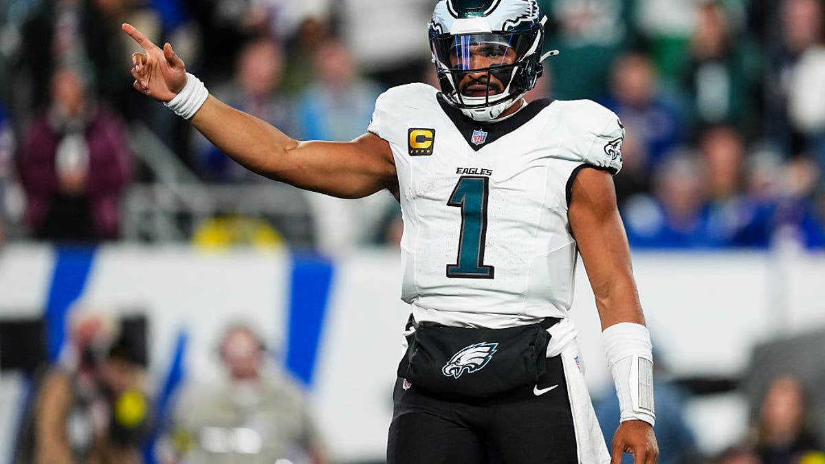 Jalen Hurts has thrown for 1,172 yards and eight touchdowns in 2025. (Photo by Cooper Neill/Getty Images)