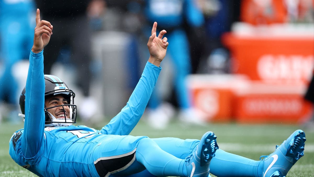Bryce Young's late-game heroics have the Panthers 3-0 at home and in the playoff race. (Jared C. Tilton/Getty Images)