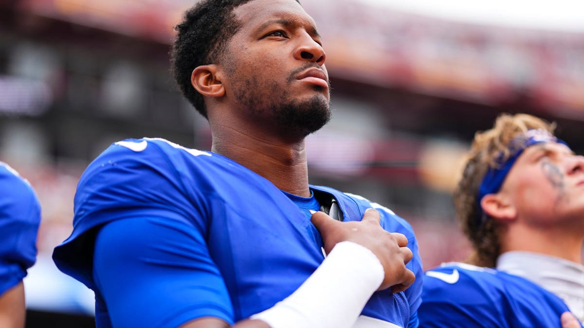 Jameis Winston has been the No. 3 quarterback for the Giants all season. (Cooper Neill/Getty Images)