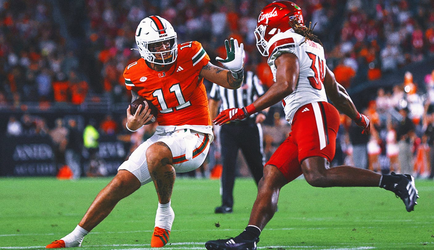 Carson Beck Throws 4 Interceptions as No. 2 Miami Falls to Louisville