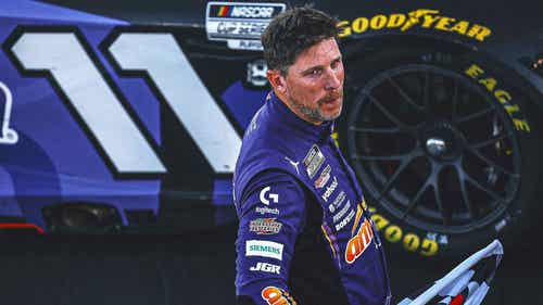 NASCAR Trending Image: Emotional Denny Hamlin Hits Jackpot at Las Vegas for Another Title Shot