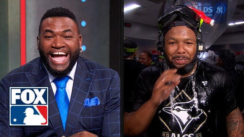 MLB Trending Image: 'Daaa Yankees Lose!': Big Papi, Vladdy Jr. Share Moment After Blue Jays Win