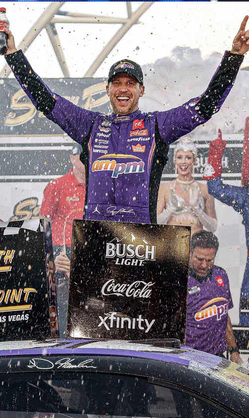 Emotional Denny Hamlin Hits Jackpot at Las Vegas for Another Title Shot