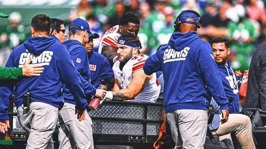 Cam Skattebo Gets Visit From Eagles' Big Dom After Season-Ending Ankle Injury