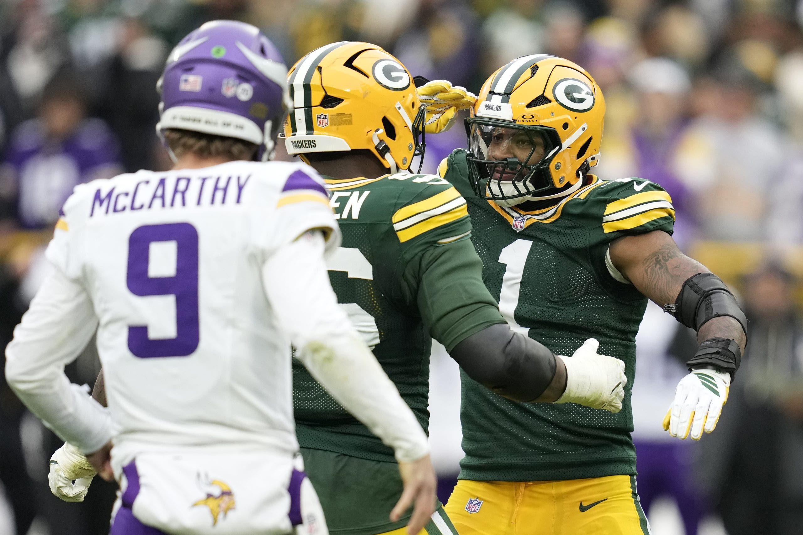 Micah Parsons and the Packers' defense shined against the Vikings on Sunday. They'll need to do it again against the Lions on Thanksgiving. (Photo by John Fisher/Getty Images)
