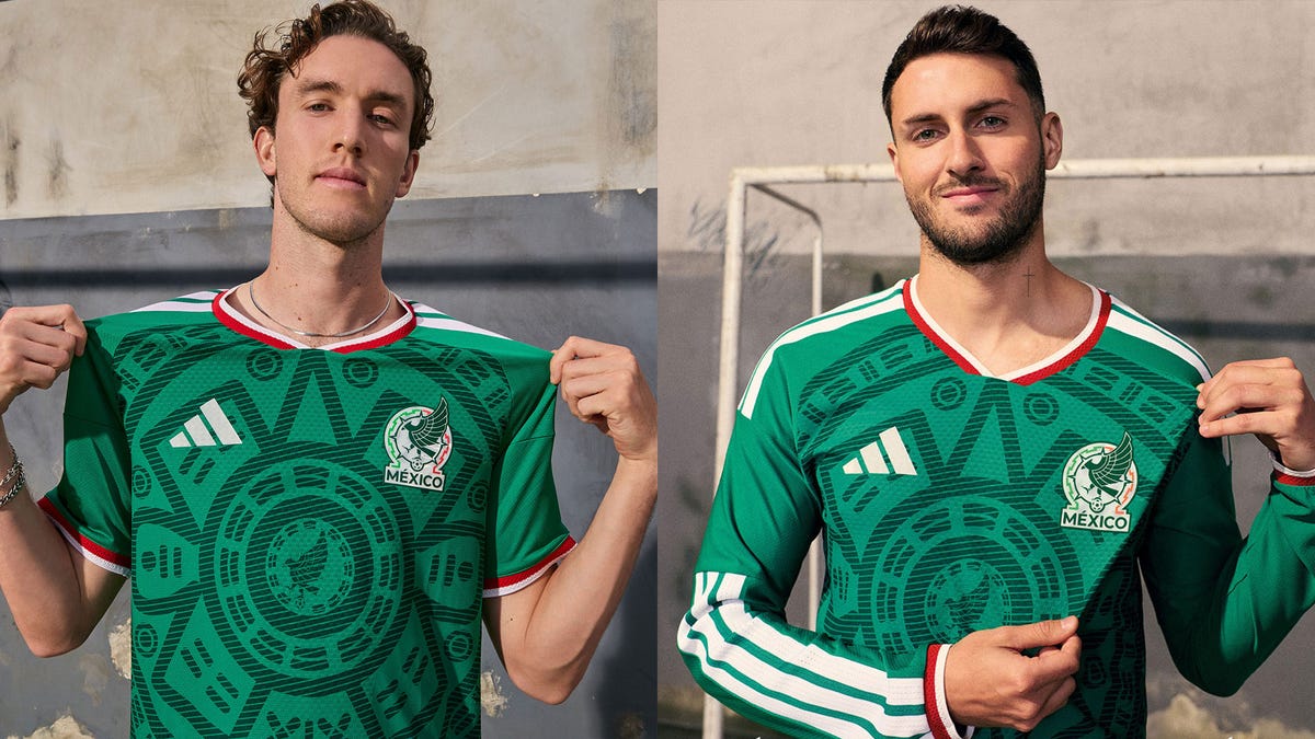 Marcel Ruiz and Santiago Gimenez in the Mexico colors (Courtesy: adidas)