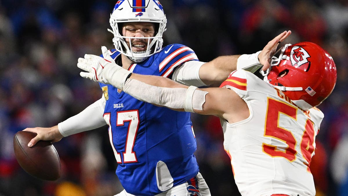 Josh Allen became the betting favorite to win MVP after his three-touchdown performance against the Chiefs. (Photo by Jason Miller/Getty Images)