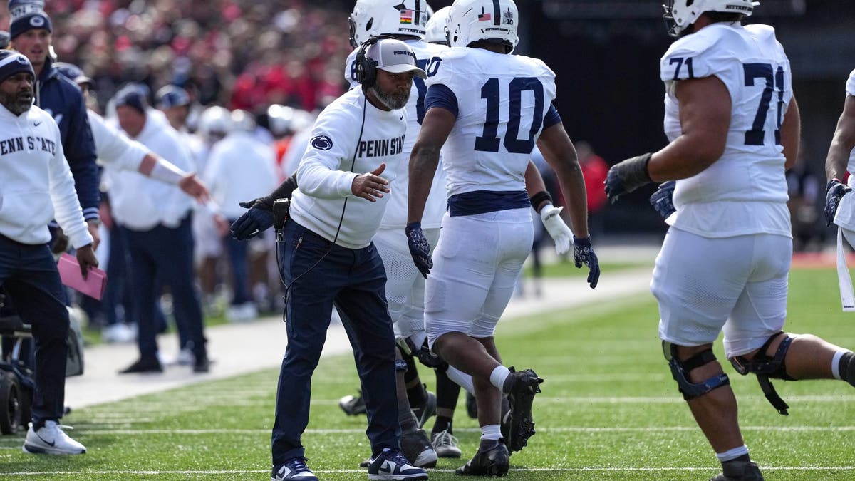 Interim head coach Terry Smith of the Penn State Nittany Lions is seen in action during the game against the Ohio State Buckeyes. (Photo by Jason Mowry/Getty Images)