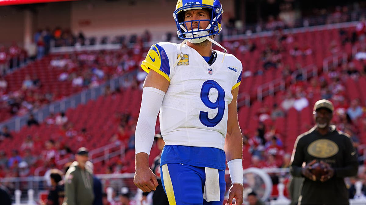 Rams quarterback Matthew Stafford leads the NFL in touchdown passes with 25. (Photo by Brooke Sutton/Getty Images)