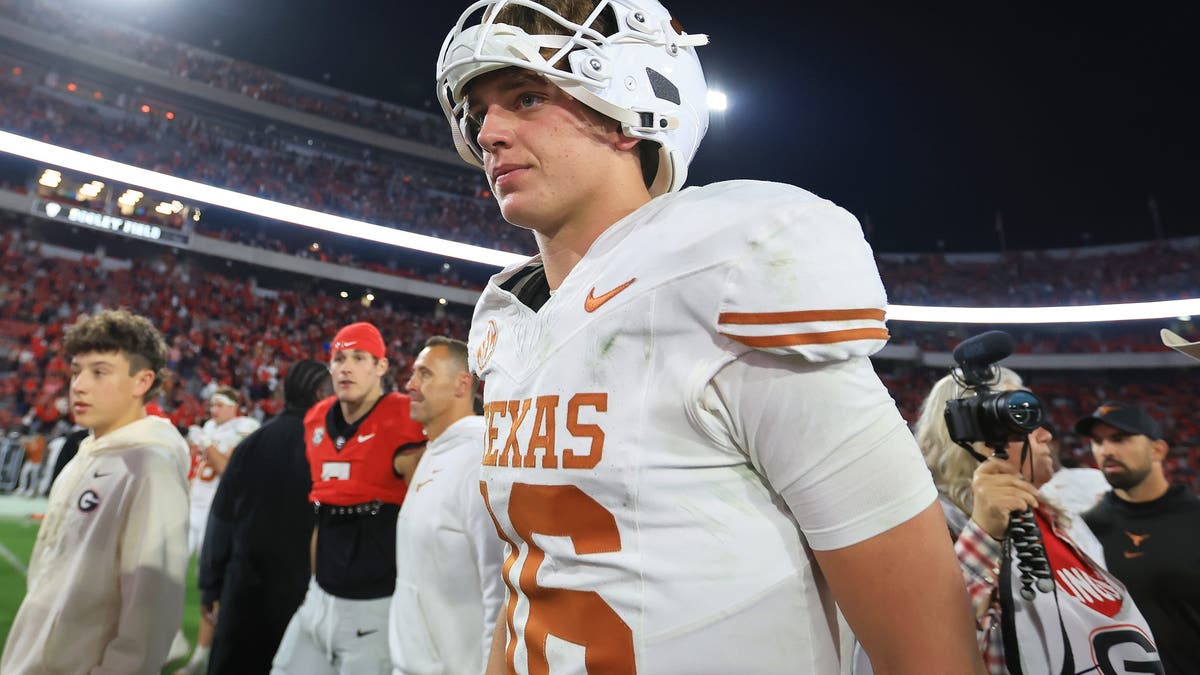Arch Manning and Texas' CFP hopes were put in peril following its blowout loss to Georgia. (Photo by David J. Griffin/Icon Sportswire via Getty Images)