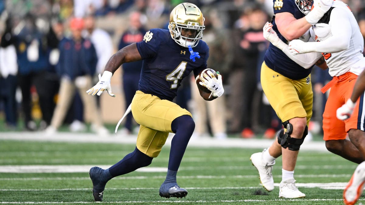 Jeremiyah Love led the way for the Irish in a 70-7 win over Syracuse