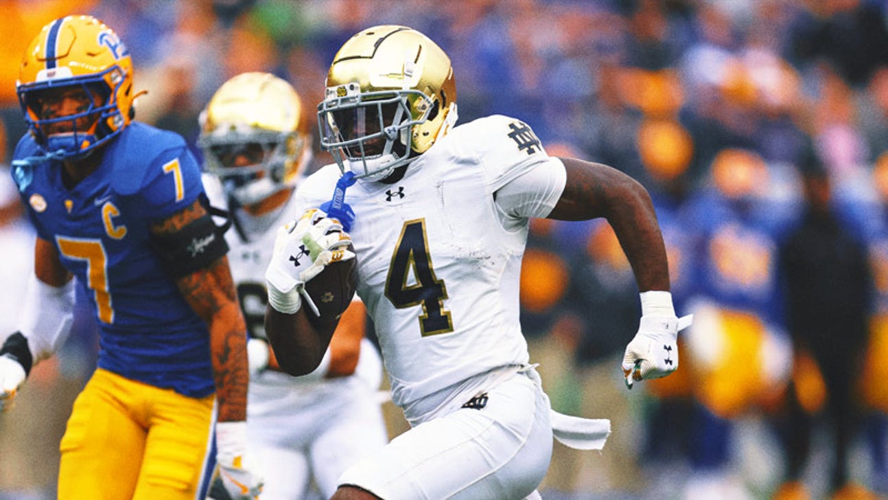 Jeremiyah Love, No. 9 Notre Dame Overwhelm No. 23 Pitt on The Road
