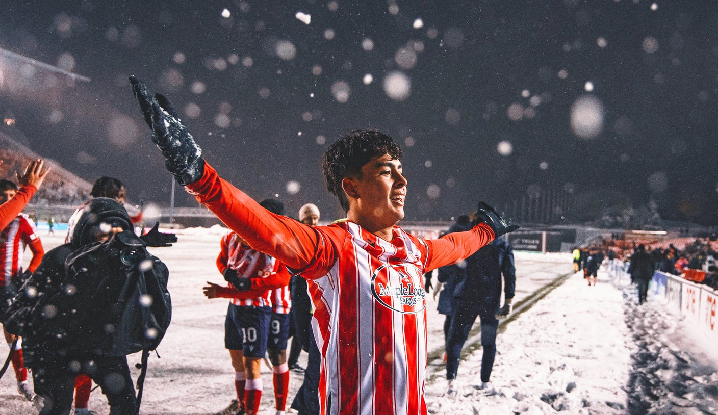 An 'Icicyle Kick' Highlights a Snow-Blanketed Soccer Game in Canada