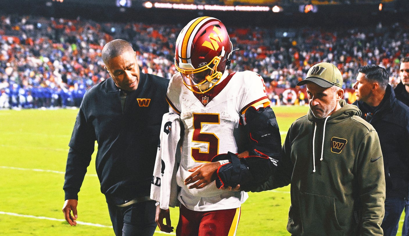 Commanders QB Jayden Daniels Exits in Air Solid With Elbow Damage vs. Seahawks