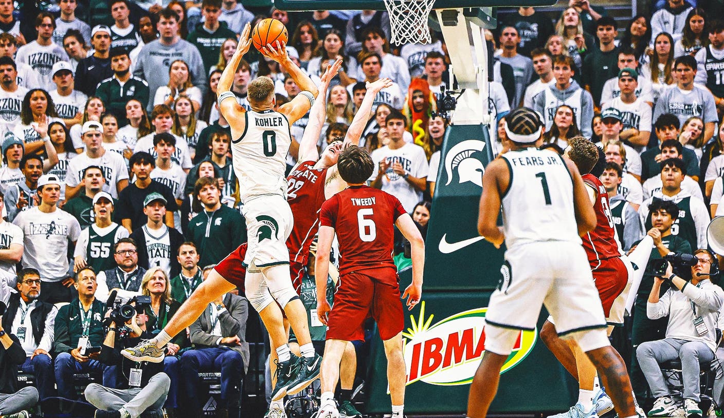 Jaxon Kohler Scores 16 Factors in No. 22 Michigan State’s 80-69 Win Over Colgate