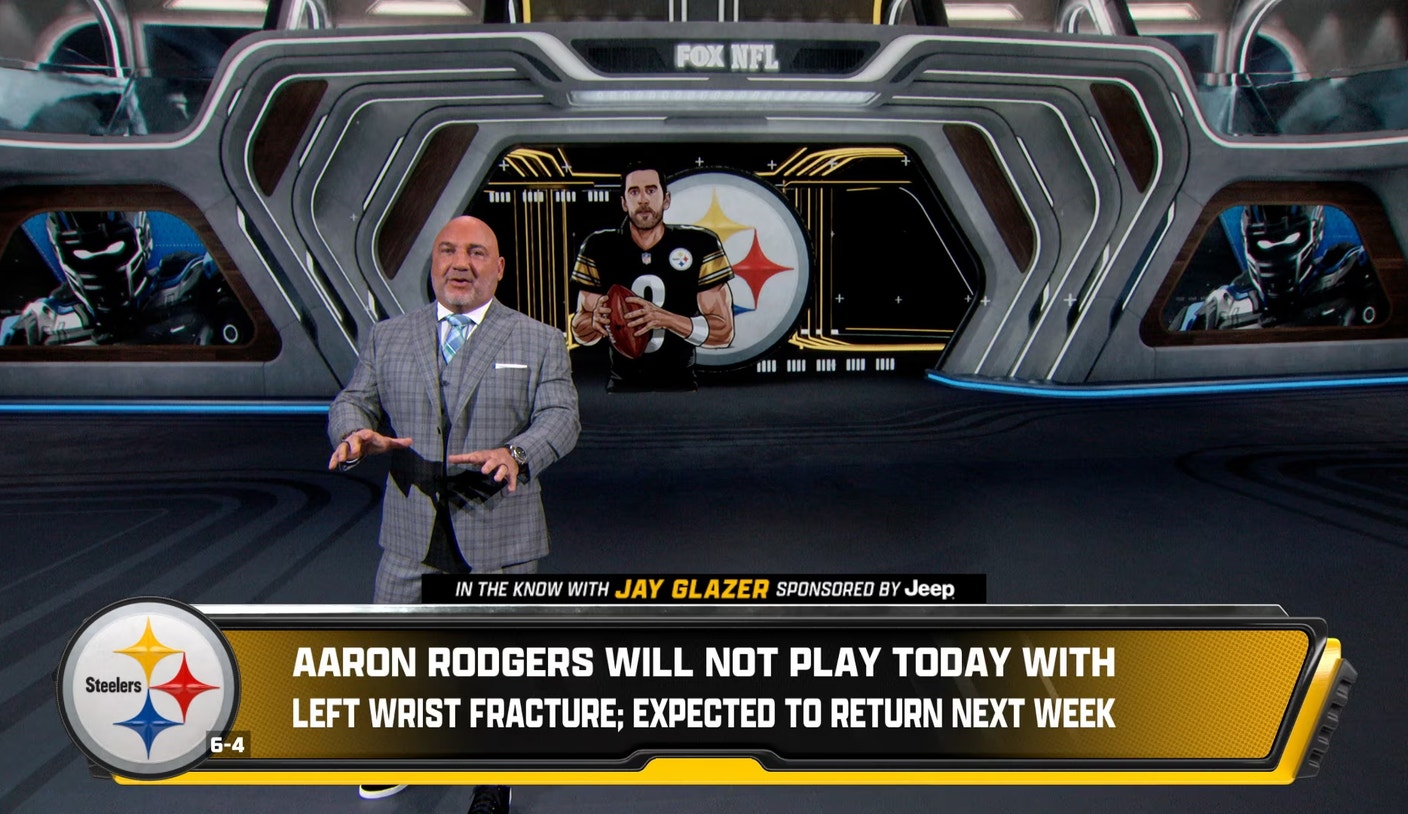 Steelers QB Aaron Rodgers Out vs. Bears, Expected to Play Next Week vs. Bills