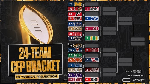 COLLEGE FOOTBALL Trending Image: RJ Young's 24-Team College Football Playoff Bracket Entering Week 11