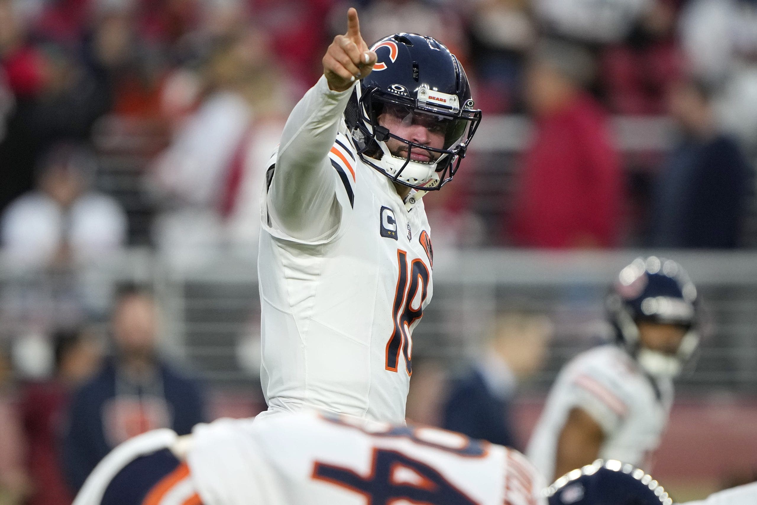 The Bears weren't able to beat the 49ers in Week 17, but Caleb Williams had one of the best showings in his career as he threw for 330 yards and two touchdowns. (Photo by Thearon W. Henderson/Getty Images)