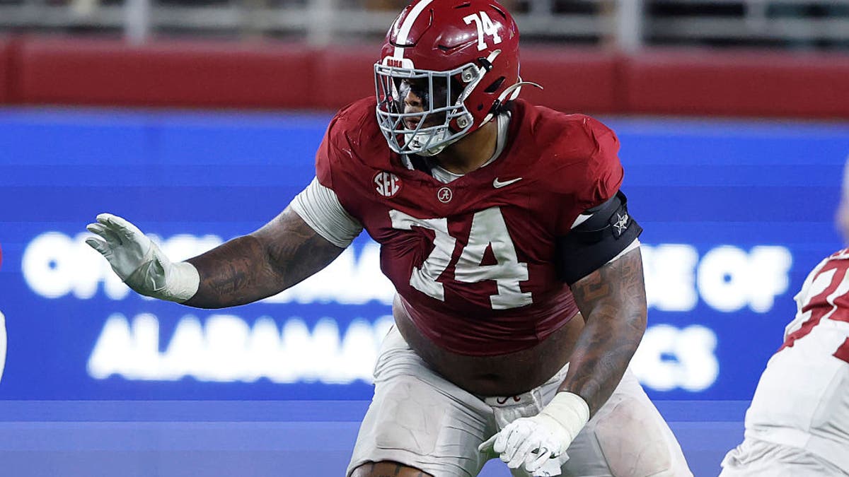 Proctor is primed to be the biggest player drafted in the 2026 first round — and perhaps a perfect fit for Jim Harbaugh and Justin Herbert. (Photo by Butch Dill/Getty Images)