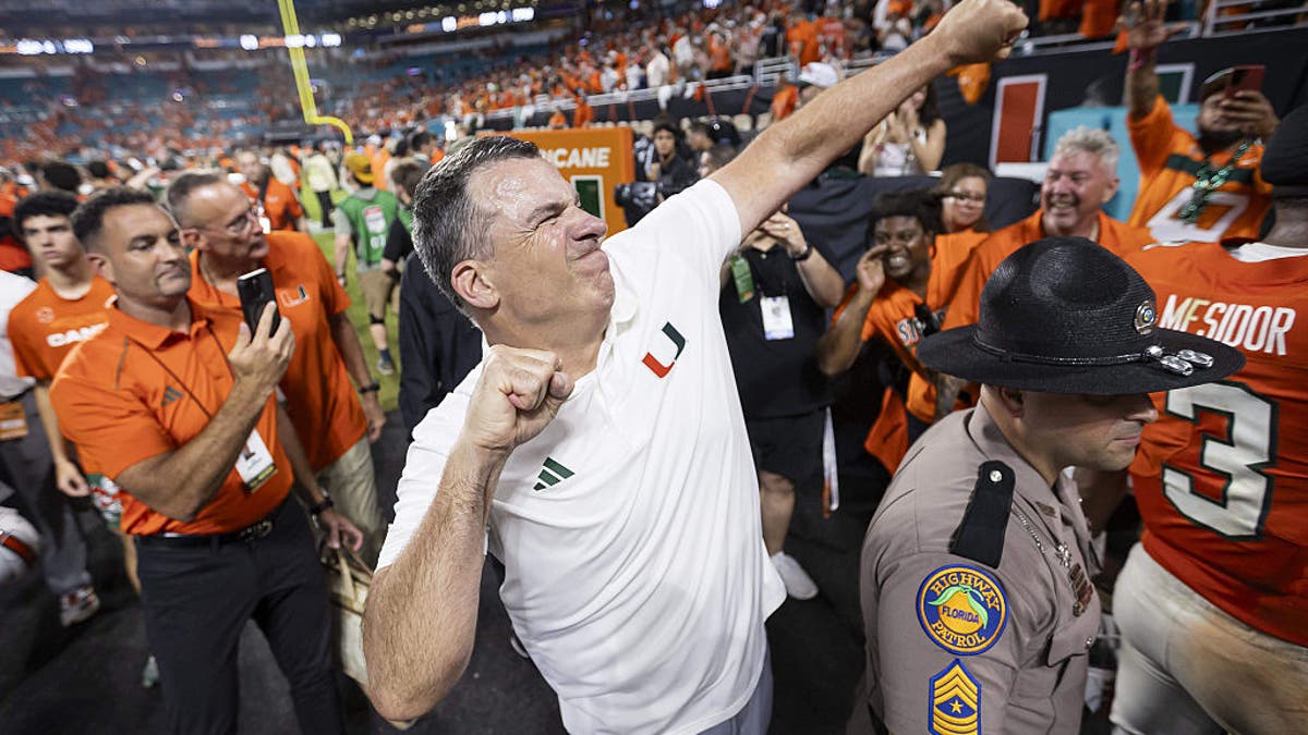 Mario Cristobal led Miami (Fla.) to its second consecutive 10-win season, and its first CFP appearance. (Matias J. Ocner/Miami Herald/Tribune News Service via Getty Images)