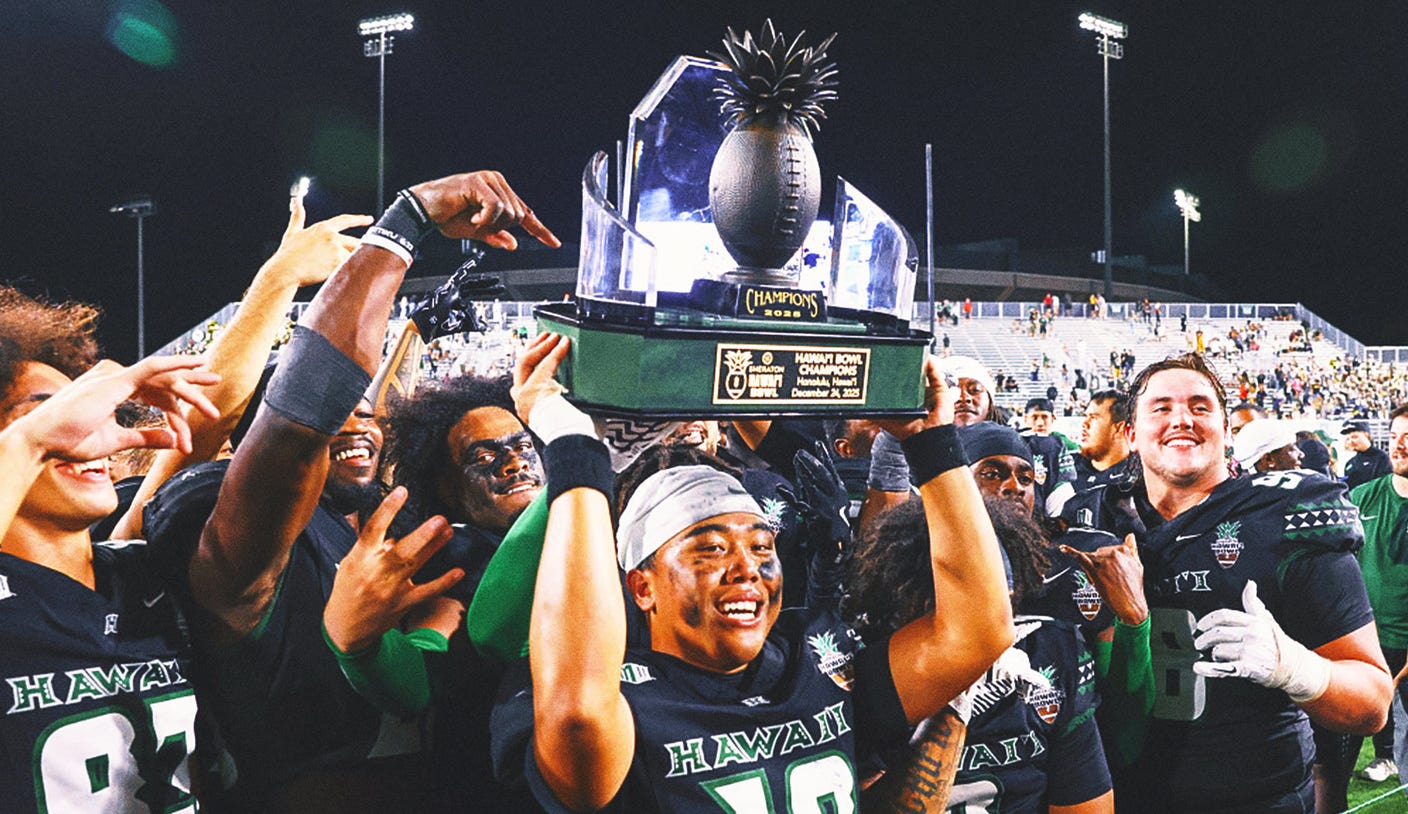 Hawaii Stuns Cal With a Clutch Landing Move to Win Hawaii Bowl