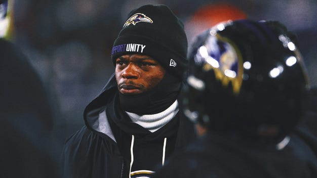 Ravens QB Lamar Jackson Absent From Wednesday's Practice With Back Injury