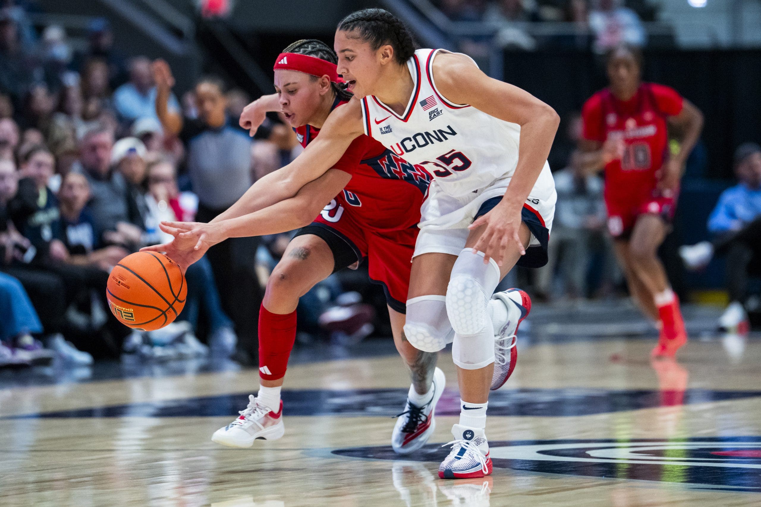 So far, UConn is staying just ahead of the competition for the top spot. (Photo by Joe Buglewicz/Getty Images)