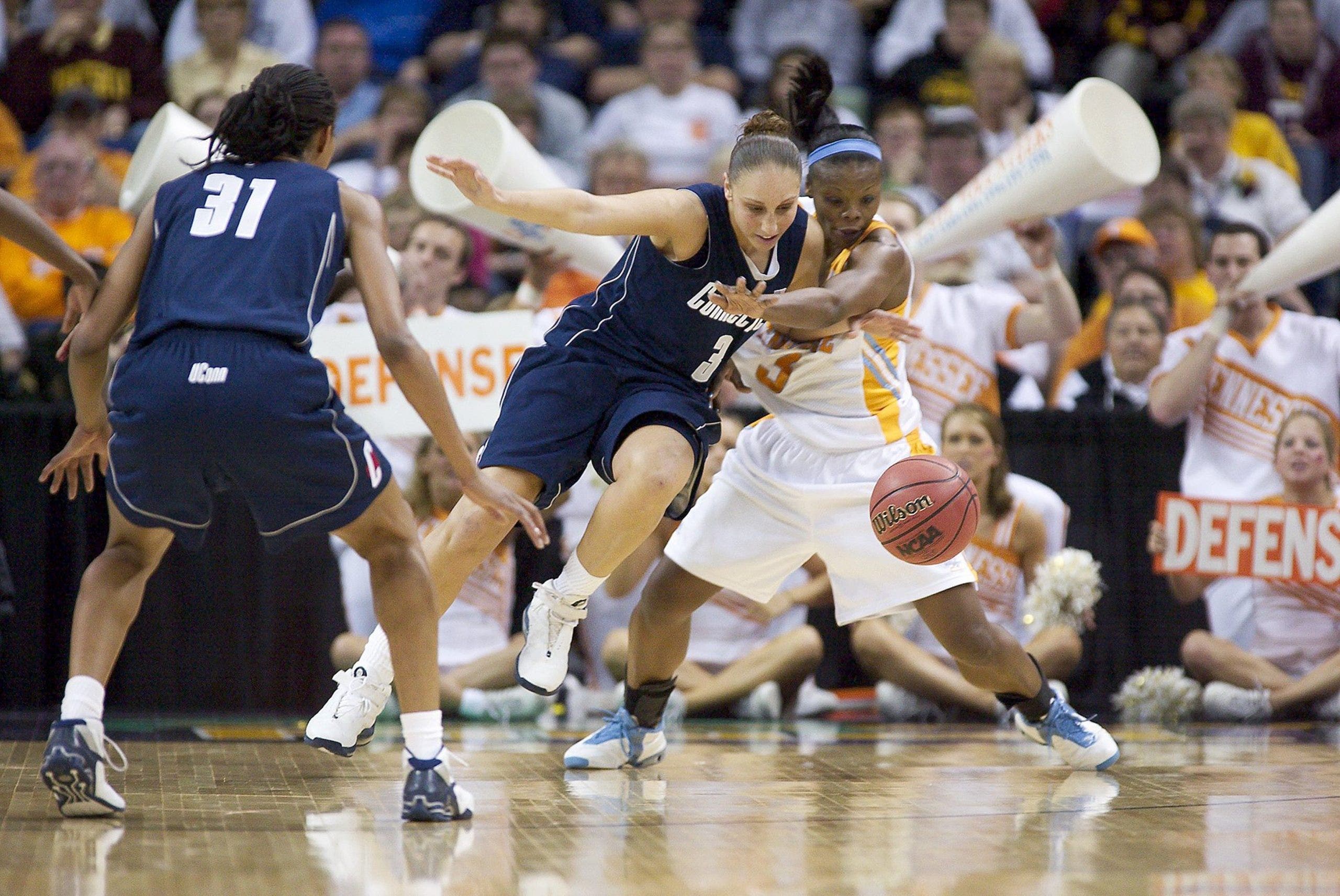 Basketball legends like UConn's Diana Taurasi were at the heart of the rivalry with Tennessee at its height. (Photo by Manny Millan/Sports Illustrated via Getty Images) 