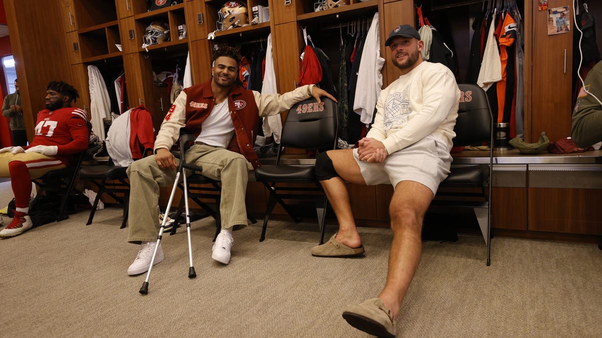 The 49ers have managed to overcome the absences of star defenders Fred Warner (L) and Nick Bosa for much of the 2025 season.
