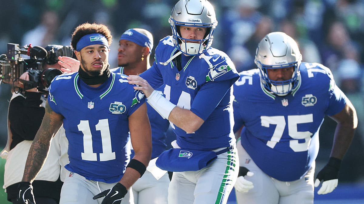 After his breakout year in Minnesota in 2024, Sam Darnold had an even better season with the Seahawks in 2025. But he has yet to win a playoff game in his career. (Photo by Steph Chambers/Getty Images)