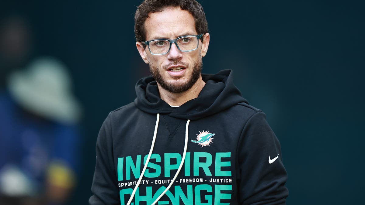 Former Dolphins head coach Mike McDaniel has emerged as a possible candidate for top offensive coordinator jobs this offseason. (Photo by Carmen Mandato/Getty Images)