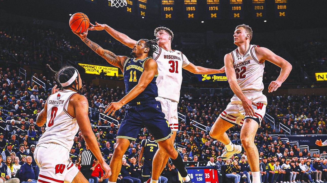 No. 2 Michigan HC Dusty May 'Disappointed' After Stunning 1st Loss vs. Wisconsin