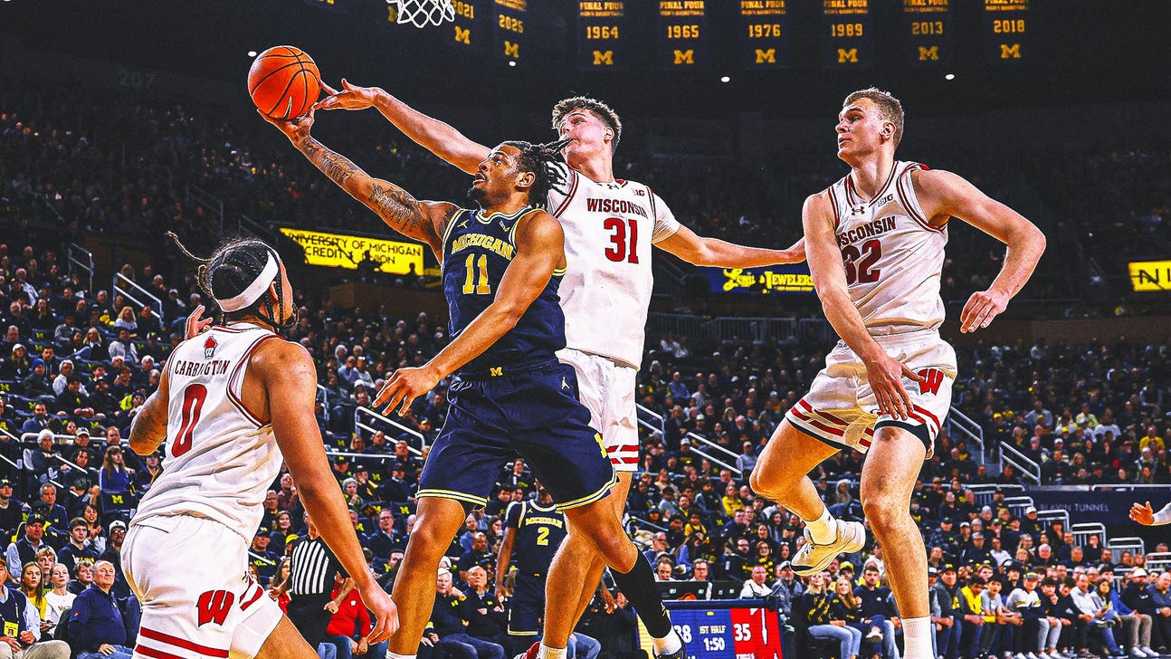 No. 2 Michigan HC Dusty May 'Disappointed' After Stunning 1st Loss vs. Wisconsin