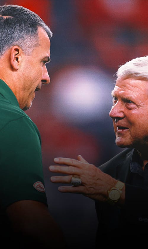 Miami HC Mario Cristobal on Jimmy Johnson After CFP Win: 'He Changed Our Lives'