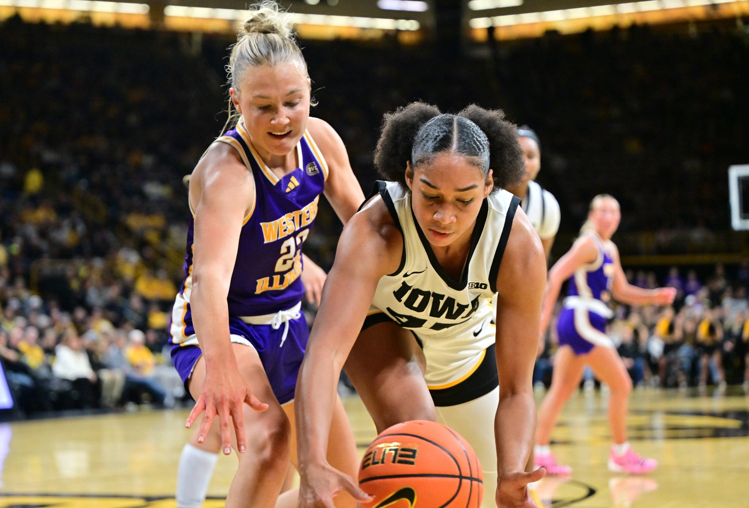Mia Nicastro and Western Illinois played a competitive game against Iowa earlier in the season.  (Photo by Keith Gillett/Icon Sportswire via Getty Images)