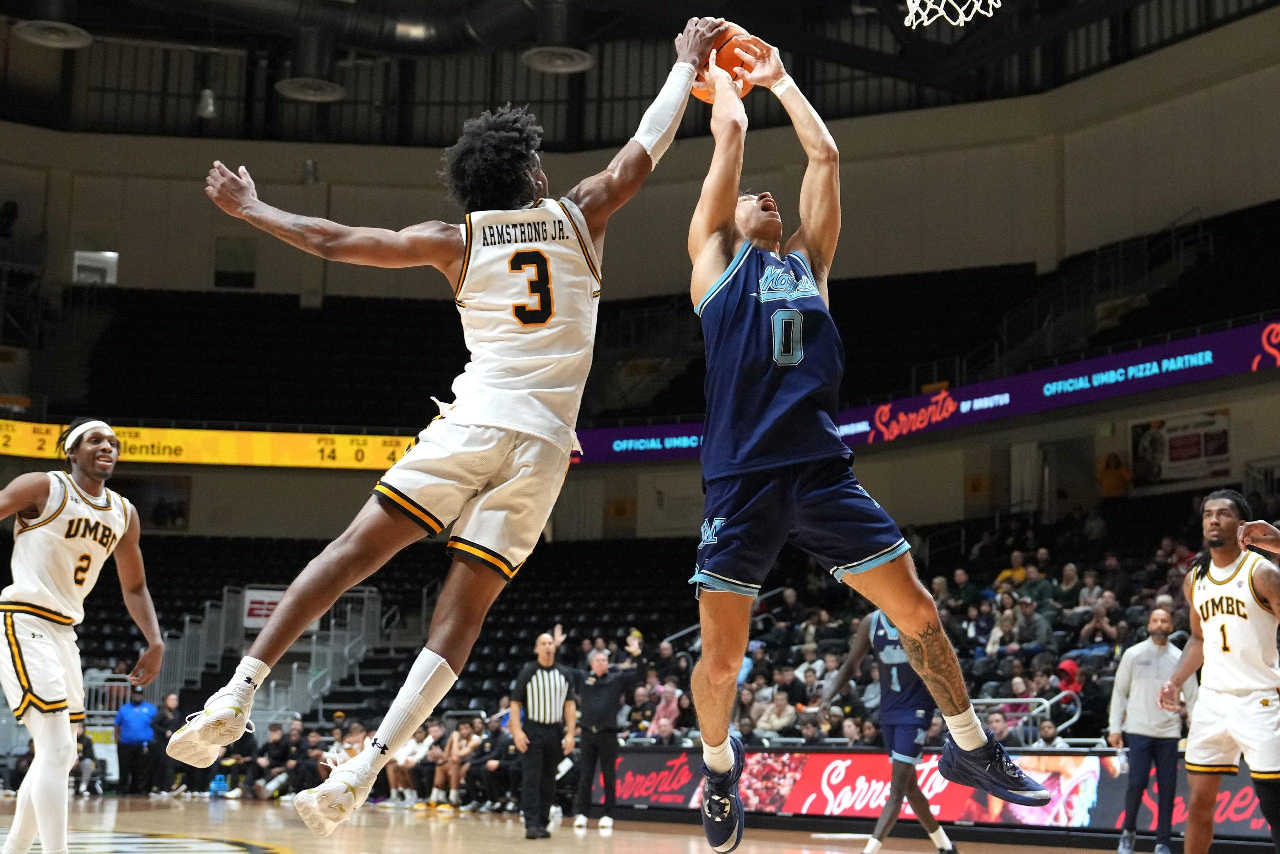 UMBC sits atop America East, but its run has been up and down at times. (Photo by Mitchell Layton/Getty Images)