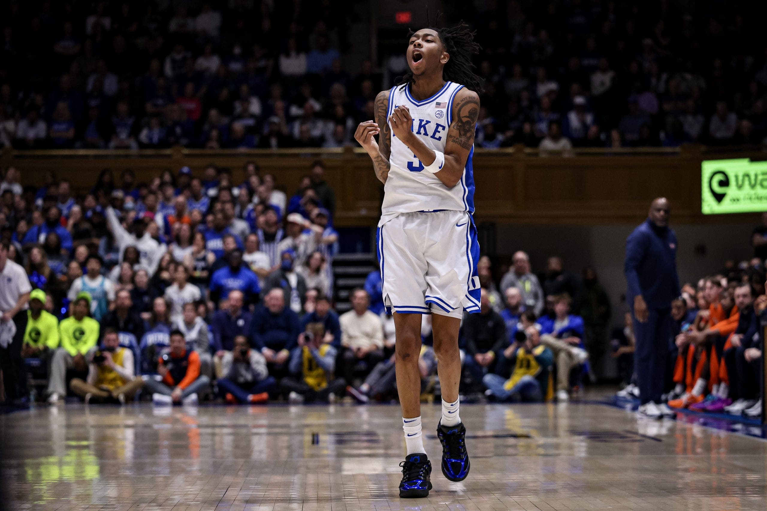 Duke is close to Michigan in NET and WAB, but not close enough to overtake the Wolverines yet. (Photo by David Jensen/Getty Images)