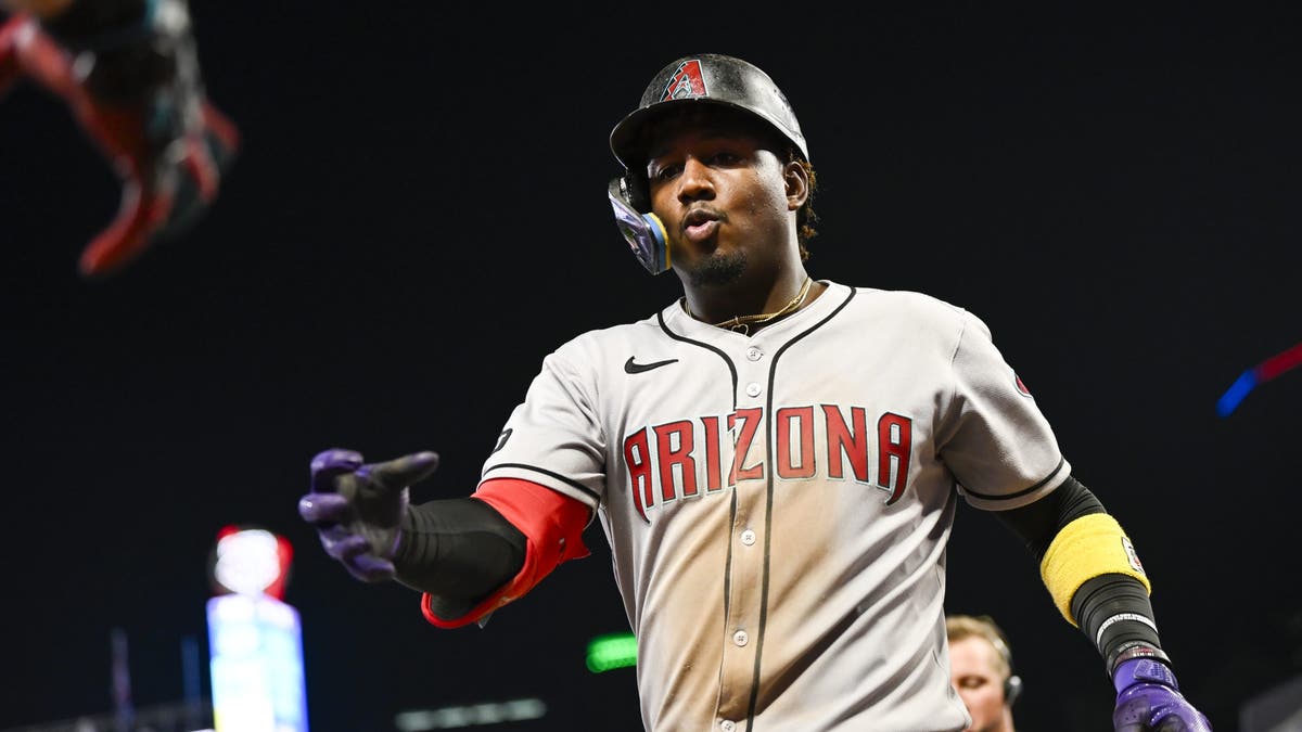 Geraldo Perdomo totaled more than twice the number of hits (173) as he did strikeouts (83) in 2025. (Photo by Stephen Maturen/Getty Images)