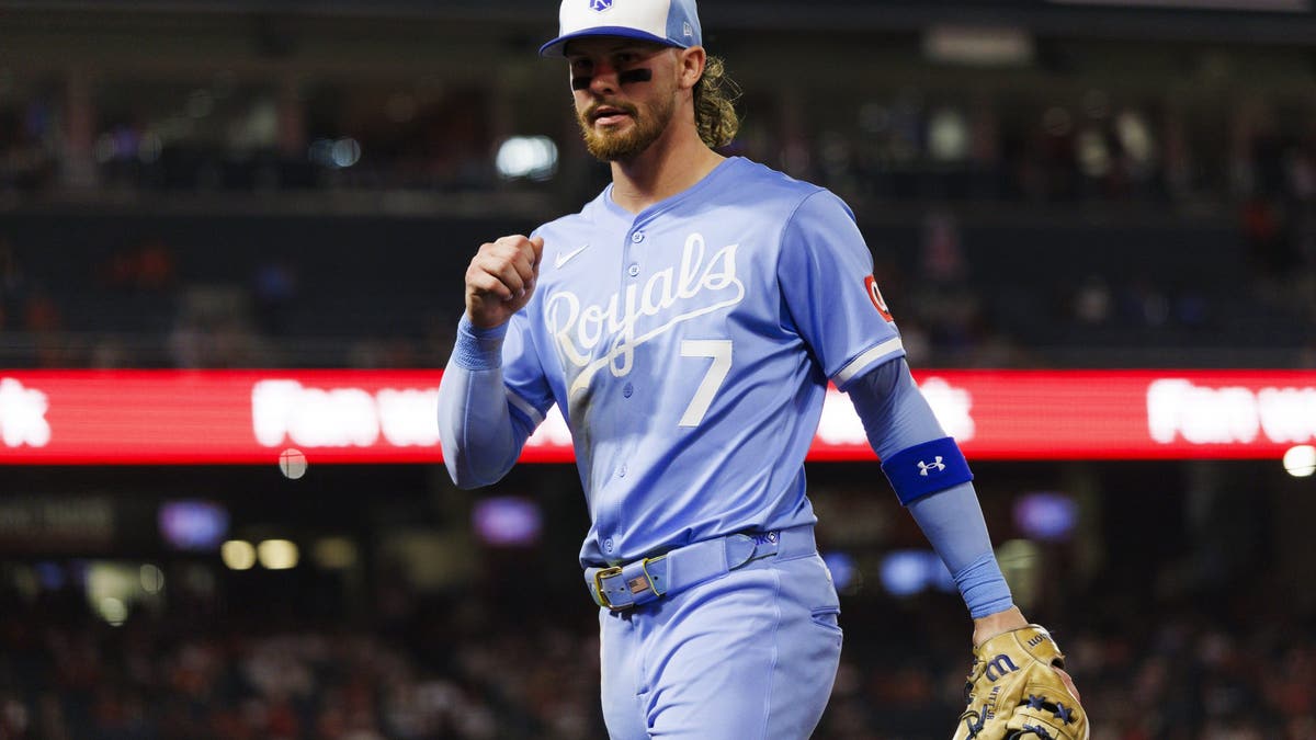Bobby Witt Jr. finished in the top-six percent of MLB in average exit velocity in both 2024 and 2025. (Photo by Ric Tapia/Getty Images)