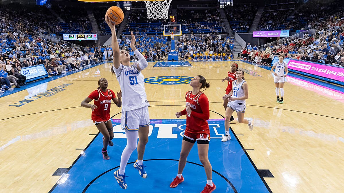 Lauren Betts helped the Bruins to a 97-67 win over Maryland. (Photo by Jordan Teller/ISI Photos/ISI Photos via Getty Images)