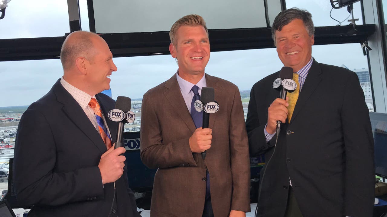 Adam Alexander, Clint Bowyer and Michael Waltrip at Texas Motor Speedway for NASCAR XFINITY SERIES Race