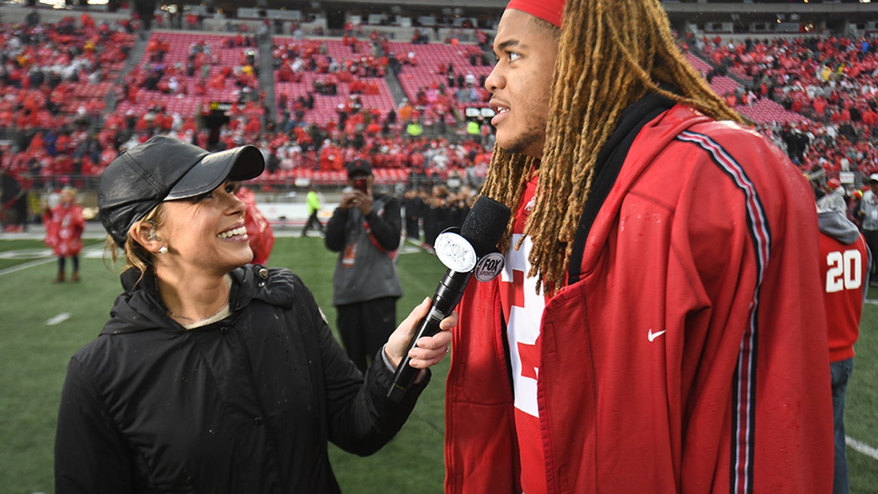 Jenny Taft with Ohio State's Chase Young
