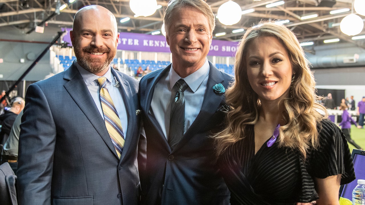 John Strong, Terry Simons and Jennifer Hale at the 2020 Masters Agility Championship at Westminster