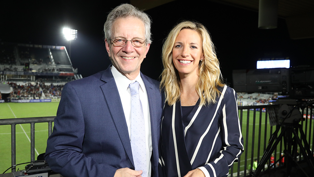 JP Dellacamera and Aly Wagner at 2019 FIFA Women's World Cup™ Qualifier 2