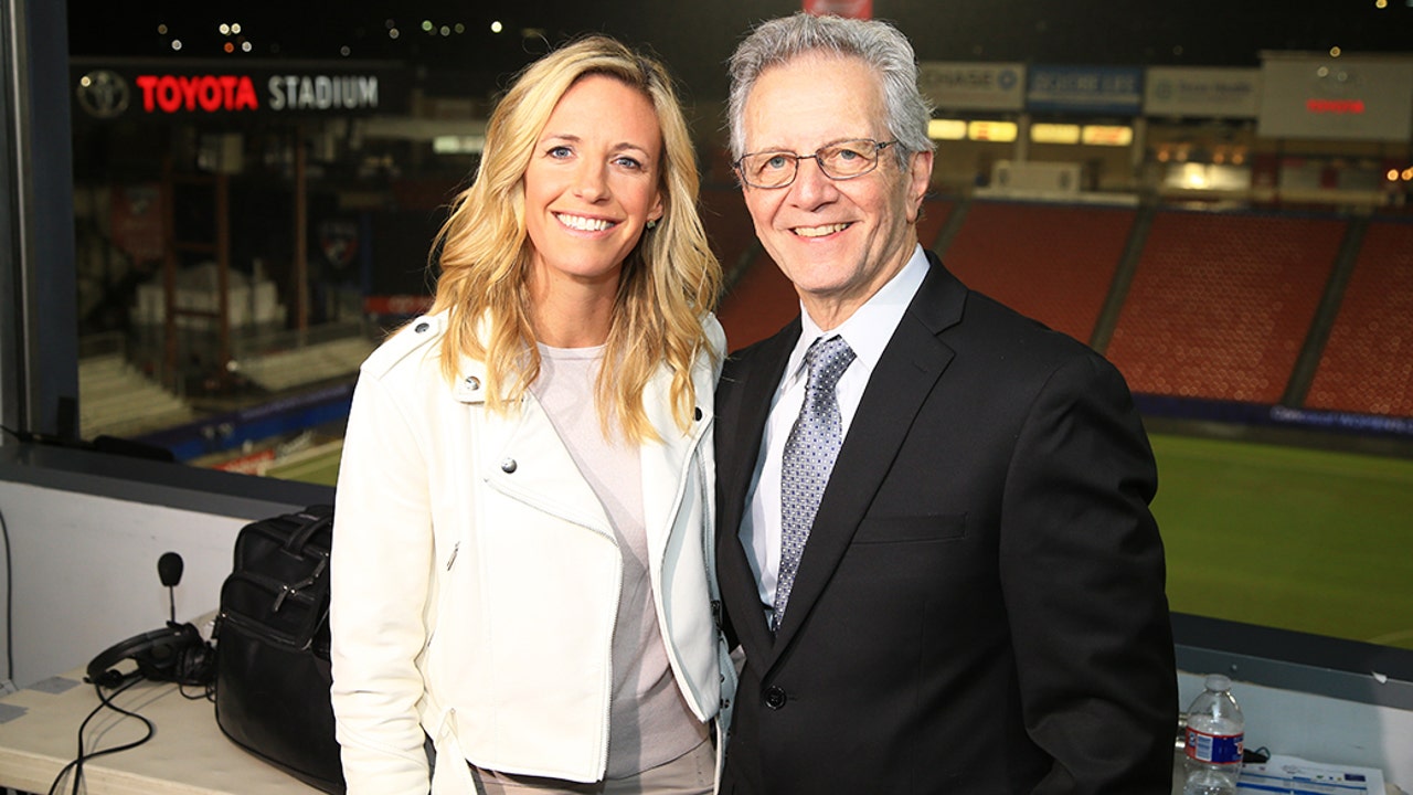 Aly Wagner and JP Dellacamera at 2019 FIFA Women's World Cup™ Qualifier