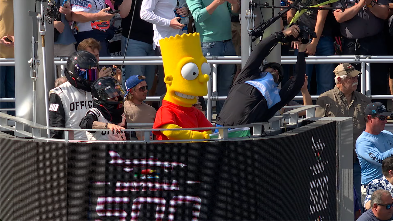 Honorary Starter Bart Simpson Waved NASCAR's Green Flag At the Daytona 500