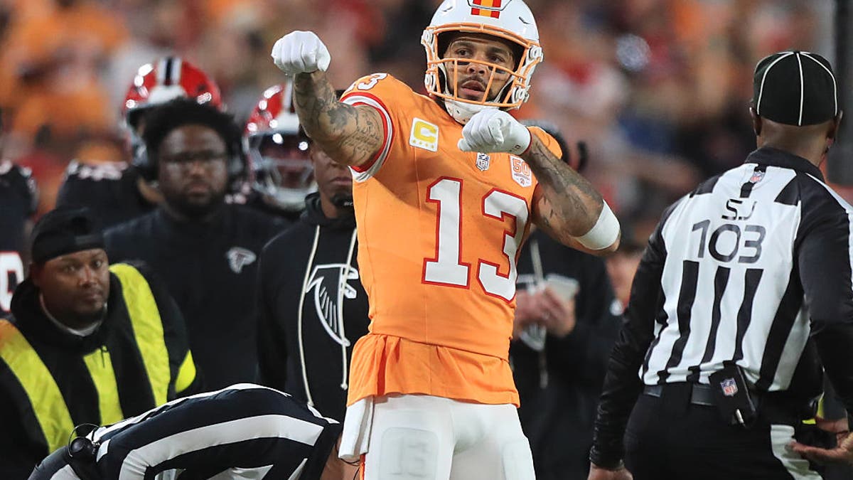 Mike Evans has 11 career 1,000-yard receiving seasons, all with the Buccaneers. Can he get one with the 49ers? (Photo by Cliff Welch/Icon Sportswire via Getty Images)