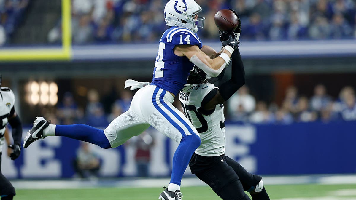 Colts wide receiver Alec Pierce has led the NFL in yards per catch in each of the past two seasons.  (Photo by Jeffrey Brown/Icon Sportswire via Getty Images)