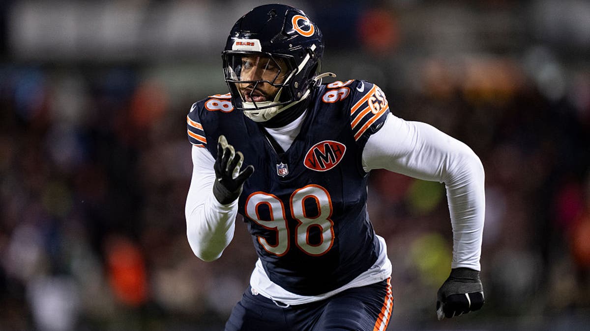 Montez Sweat is coming off his best season in years, but the Bears still need to address their pass rush this offseason. Will they target an edge early in the draft? (Photo by Michael Owens/Getty Images)