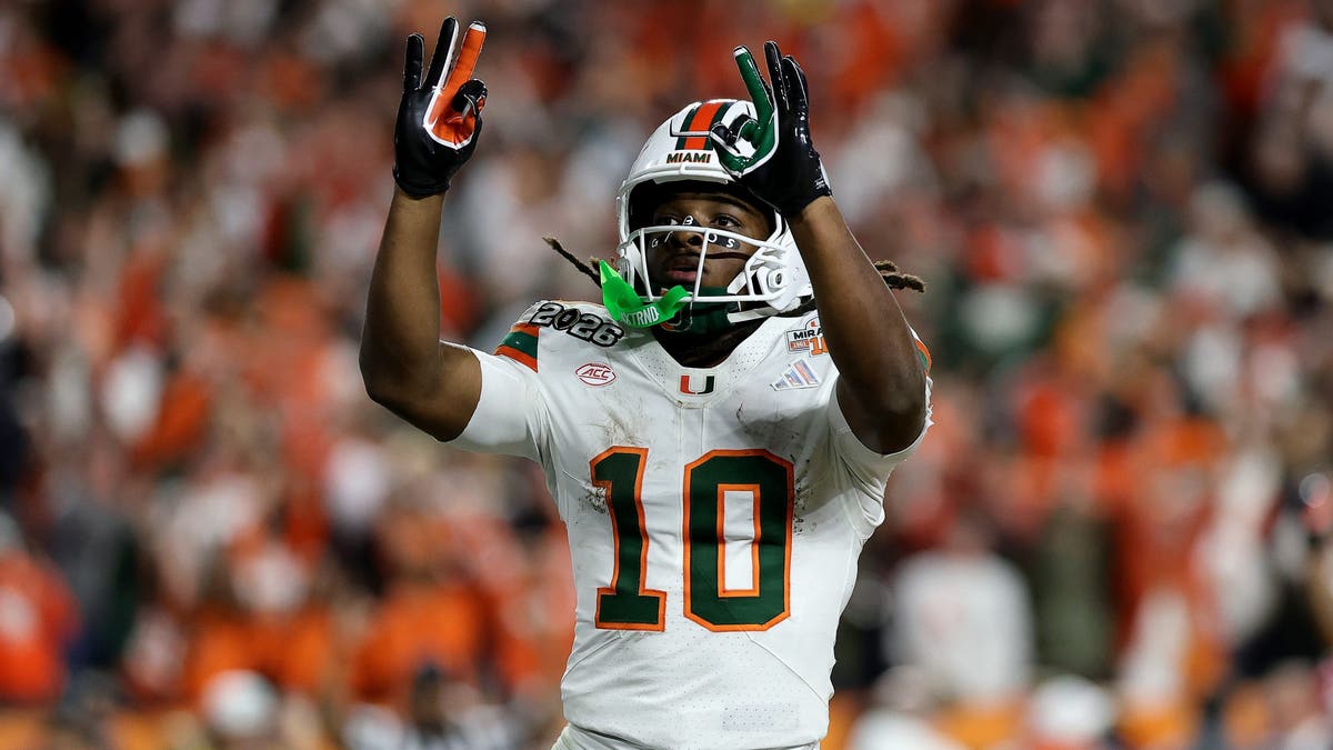 Freshman wide receiver Malachi Toney was a big reason for the Hurricanes' run to the title game. (Photo by Alex Slitz/Getty Images)